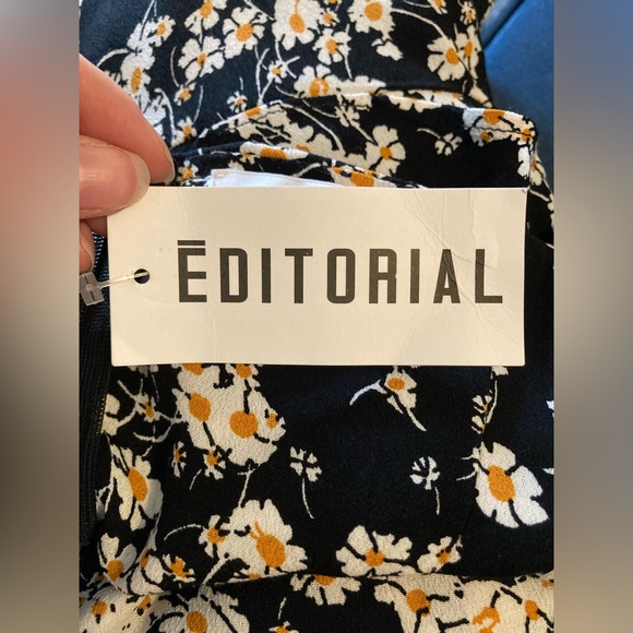 NWTS Olivaceous Daisy Print Dress Mini Dress Summer Spring Dress Black Floral - Picture 7 of 7